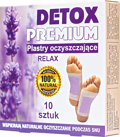 DETOX PREMIUM plastry oczyszczające z lawendą 10 szt.