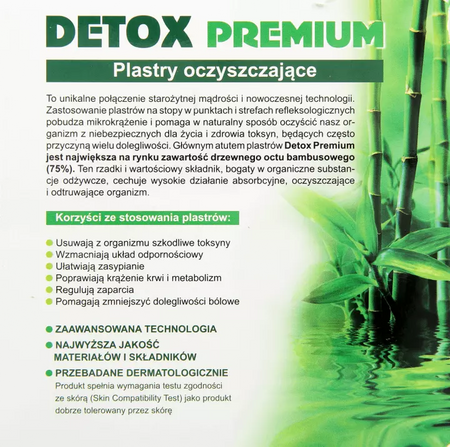 DETOX PREMIUM plastry oczyszczające 10 szt.